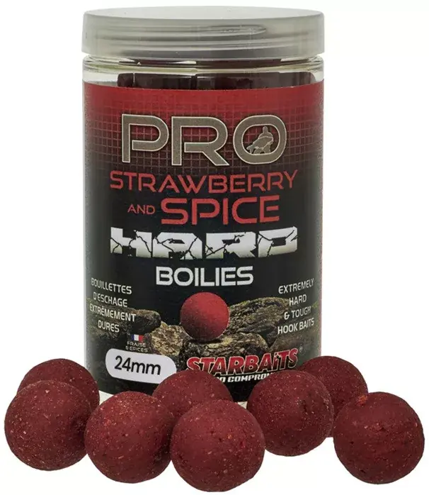Starbaits Hard Boilies Pro Strawberry Spice 200g 24mm - Fish Beste Prijs