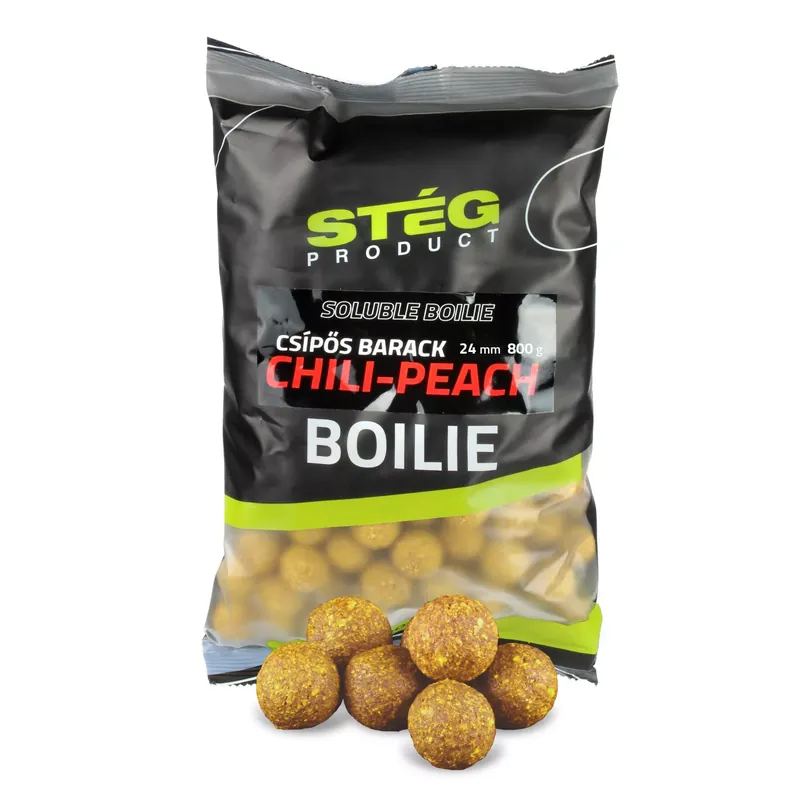 Stég Soluble Boilie 24mm 800g Chili-Peach Gecertificeerd