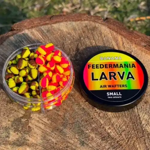 Beperkt Aanbod Feedermania LARVA AIR WAFTERS TWO TONE S BANANA - Fishinglan