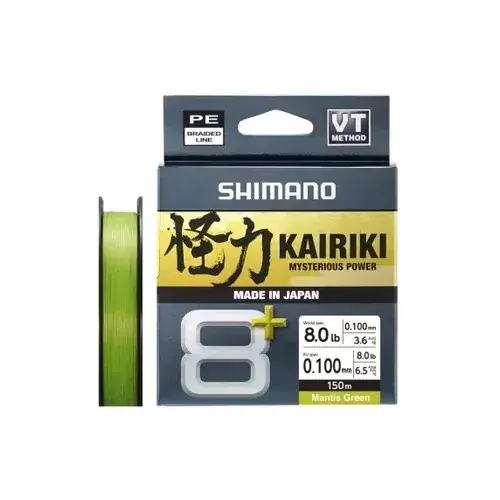 Shimano Line Kairiki 8 150m 0.10mm 6.5kg M Green - Fishingla Merkproduct