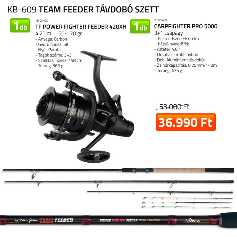 Team Feeder Team Feeder Távdobó szett 1842-420+ 2532-450 - F Populair