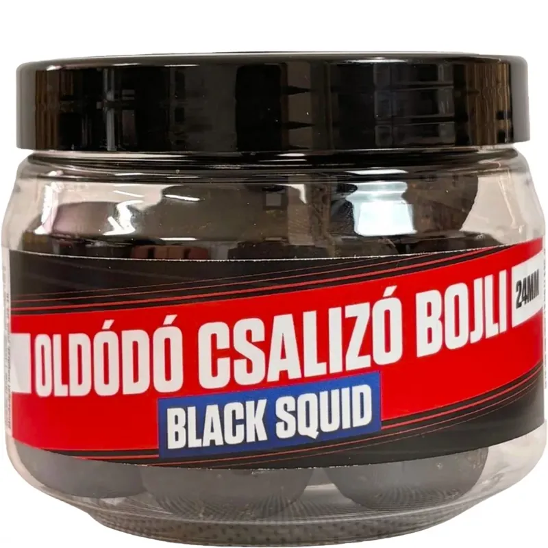 Meest Verkocht Speciál mix Oldódó Csalizó Bojli Black Squid 24 mm 120gr - F