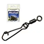 Populair MUSTAD ROLLING SWIVEL ROUND EYE W/HOOK SNAP 6 BLACK NICKEL 1