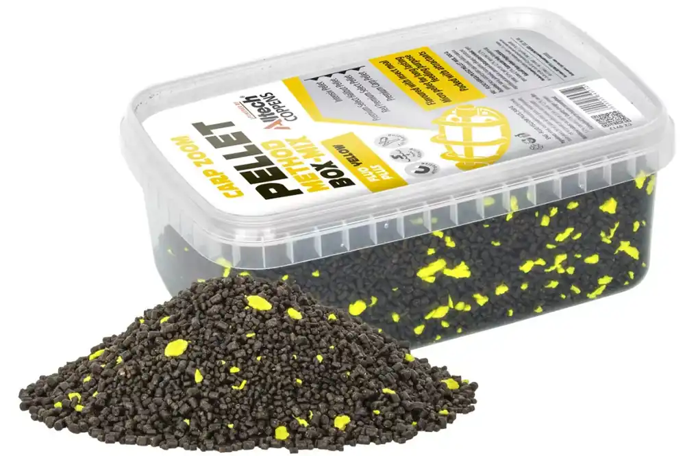 Carp Zoom Fluo Yellow Plus pellet mix, natúr, 500 g - Fishin Favoriet