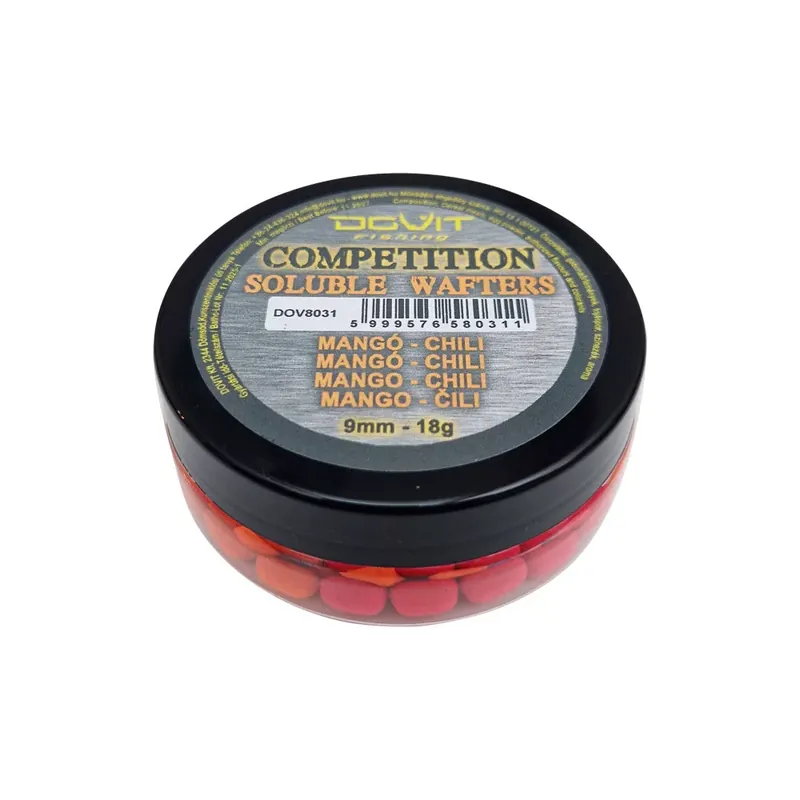 Beperkt Aanbod DOVIT COMPETITION SOLUBLE WAFTERS 9mm - mangó - chili - Fish