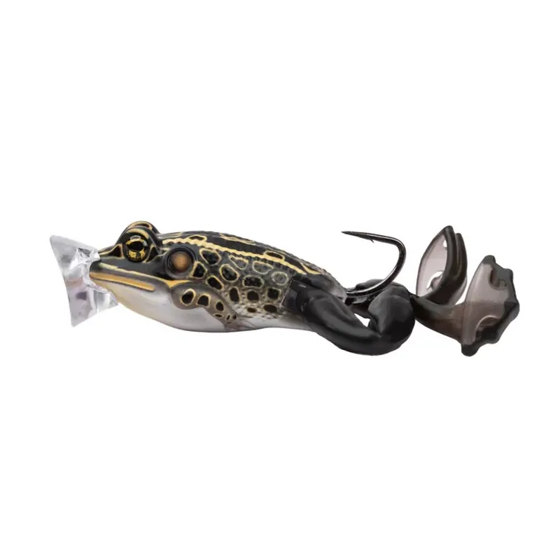 Betaalbaar LIVETARGET THE ULTIMATE FROG POPPER BAIT BROWN / BLACK 50MM