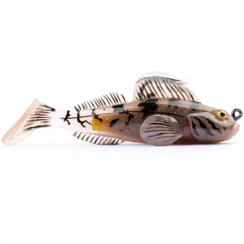 Uitverkoop LIVETARTGET 2.8” GOBY PADDLETAIL RIGGED BROWN / CHARTREUSE 7