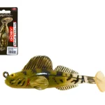 Aanbieding LIVETARTGET 2.8” GOBY PADDLETAIL RIGGED YELLOW/PUMPKIN 71MM