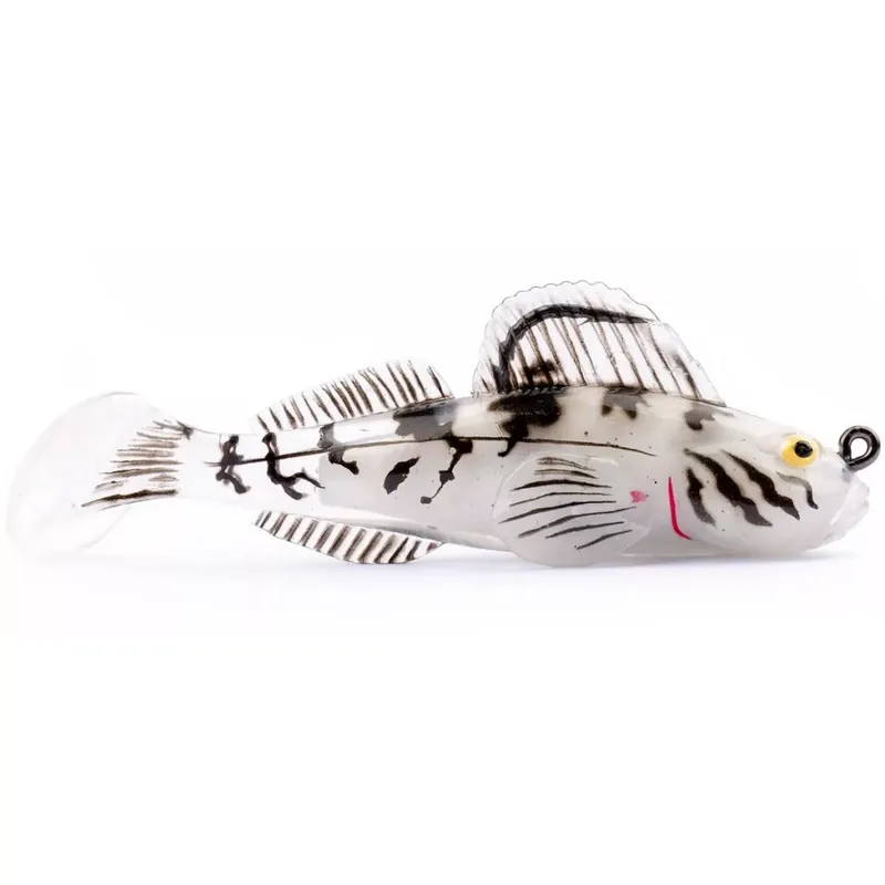 LIVETARTGET 3.3” GOBY PADDLETAIL RIGGED WHITE / ALBINO 84MM Op = Op