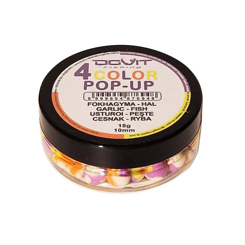 Flitsaanbieding DOVIT 4 COLOR POP-UP 10MM - fokhagyma - hal 18 gr - Fishingl