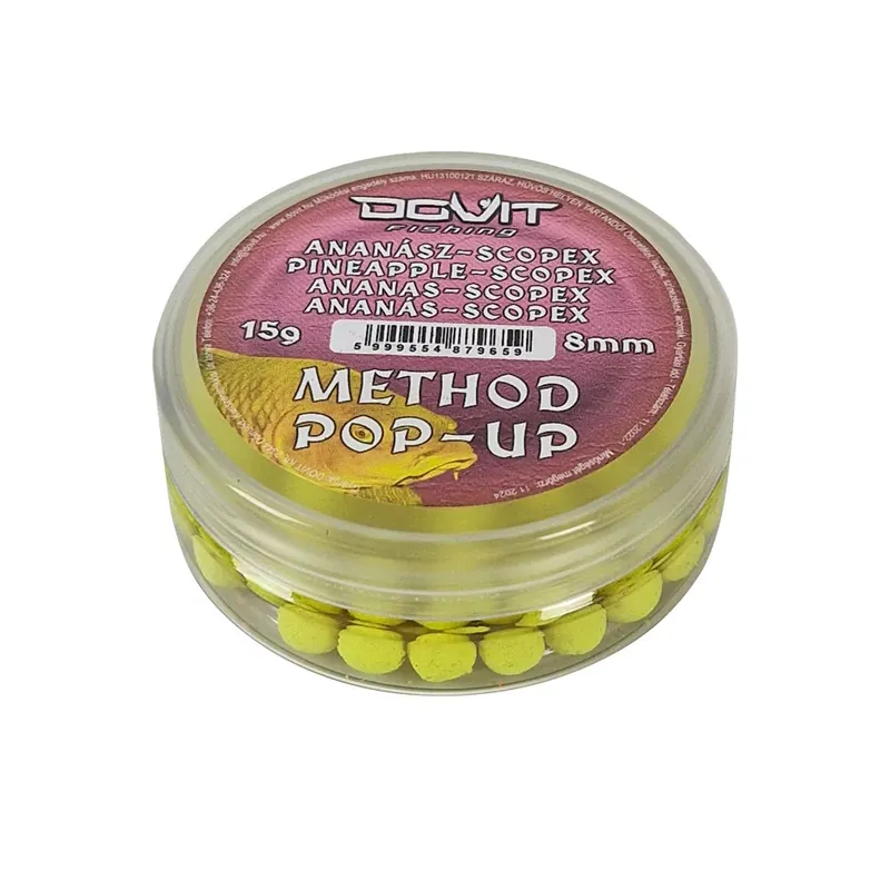 DOVIT METHOD POP-UP 8MM - ananász - scopex 15 gr - Fishingla Weekendaanbieding