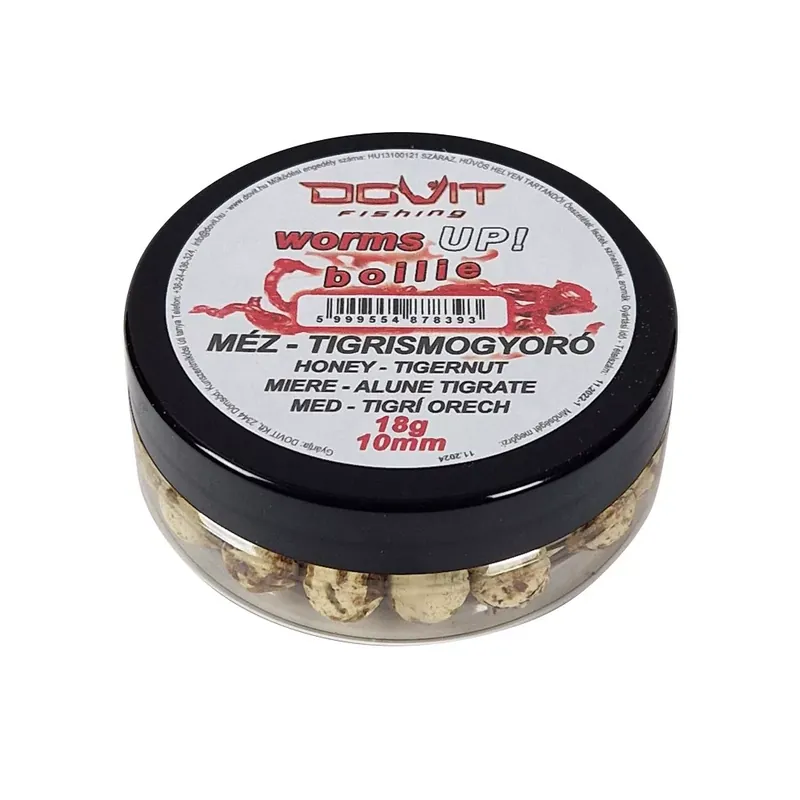 DOVIT WORMS UP! BOILIE 10MM - méz - tigrismogyoró 18 gr - Fi Op = Op