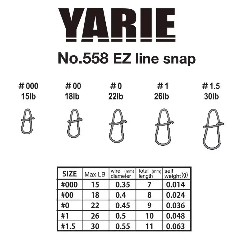 Weekendaanbieding KAPOCS YARIE 558 EZ LINE SNAP 22LB 0