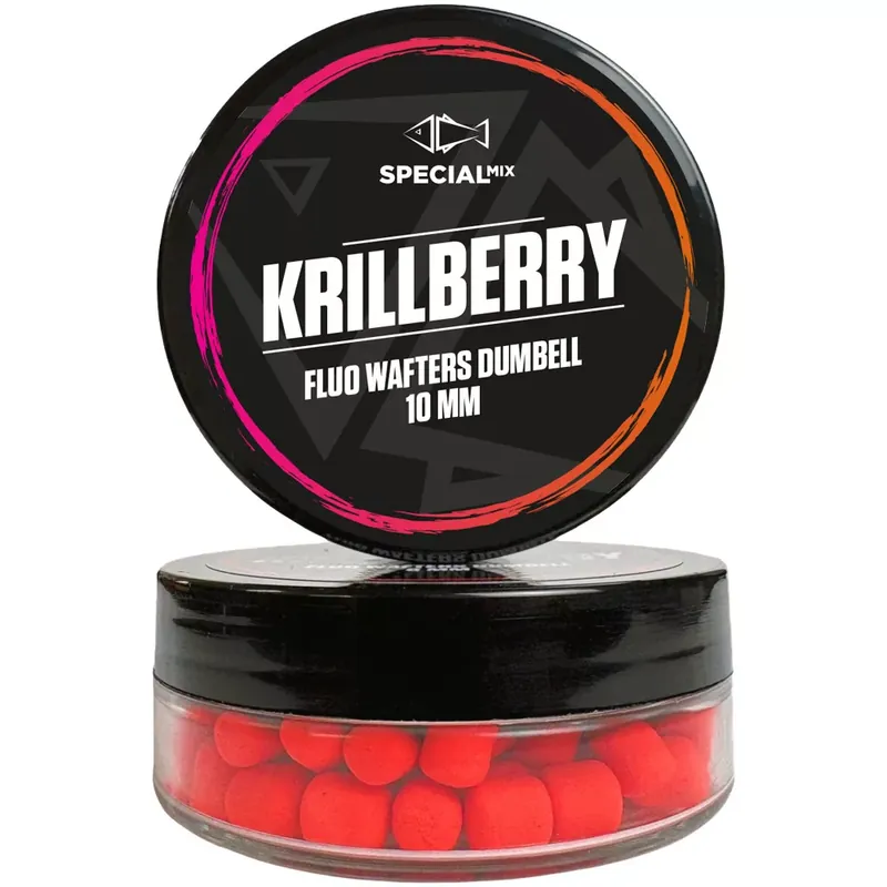 Express Levering Speciál mix Fluo Wafters Dumbell 10 mm Krillberry 20 g - Fis