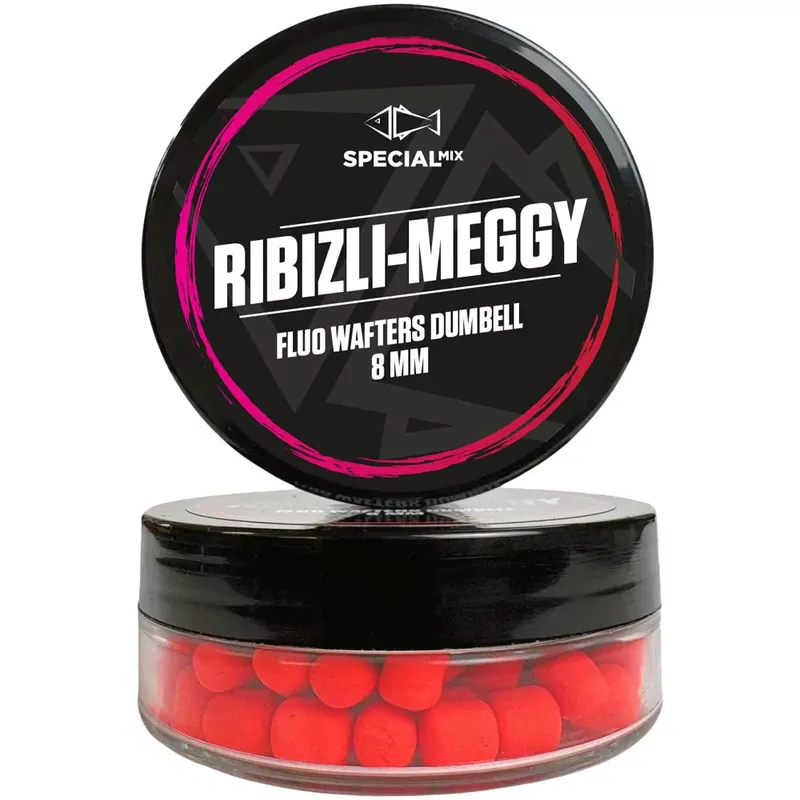Speciál mix Fluo Wafters Dumbell 8 mm Ribizli-meggy 20 g - F Fabrieksprijs
