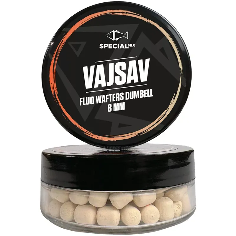 Voordeelprijs Speciál mix Fluo Wafters Dumbell 8 mm Vajsav 20 g - Fishingl