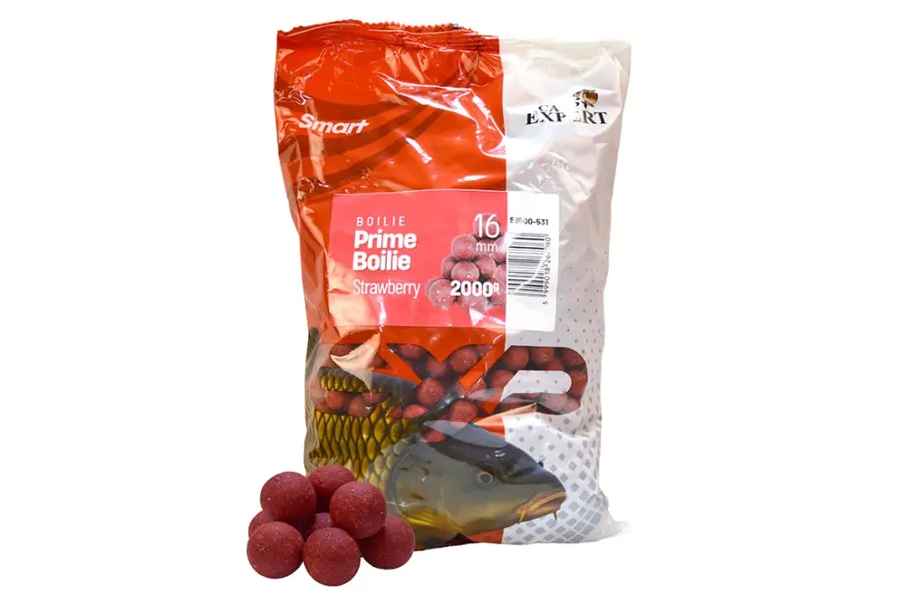 Express Levering CARP EXPERT SMART PRIME BOILIE 2000G STRAWBERRY 16MM - Fishi
