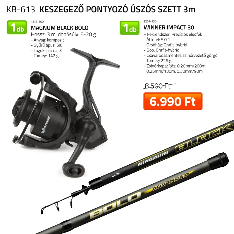 NEVIS Keszegező pontyozó úszós szett 3m 1273-300+ 2251-130 - Fabrieksprijs