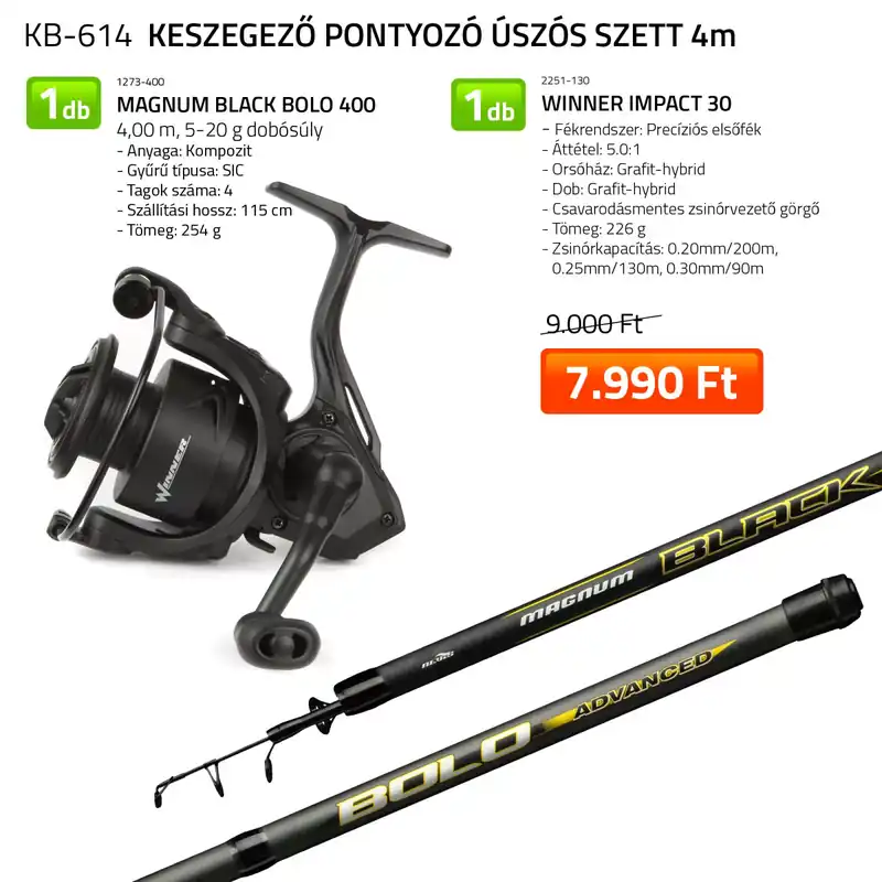 Weekendaanbieding NEVIS Keszegező pontyozó úszós szett 4m 1273-400+ 2251-130 -