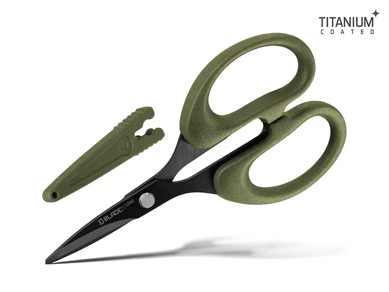 Delphin BladeX Long Titan fogazott horgászolló 12 cm - Fishi Beperkte Voorraad