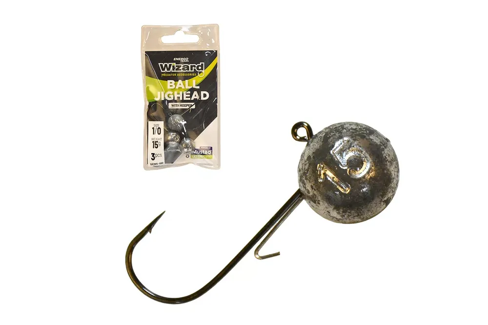 Actieprijs WIZARD BALL JIG HEAD W/KEEPER 1/0 15G 3DB/CSOMAG LEAD - Fish
