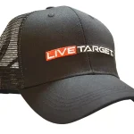 Laatste Kans LIVETARGET BLACK TRUCKER CAP - EMBROIDERY PATCH - 114 - Fish
