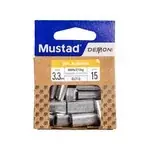 Betrouwbaar MUSTAD OVAL ALUMINUM SLEEVE 3.3MM 15DB/CSOMAG - Fishingland.