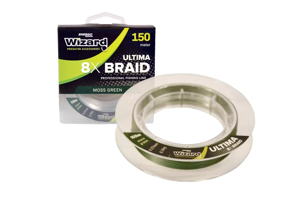 Beste Prijs WIZARD ULTIMA 8X 0.07MM MOSS GREEN BRAID 150M 6,11KG - Fishi