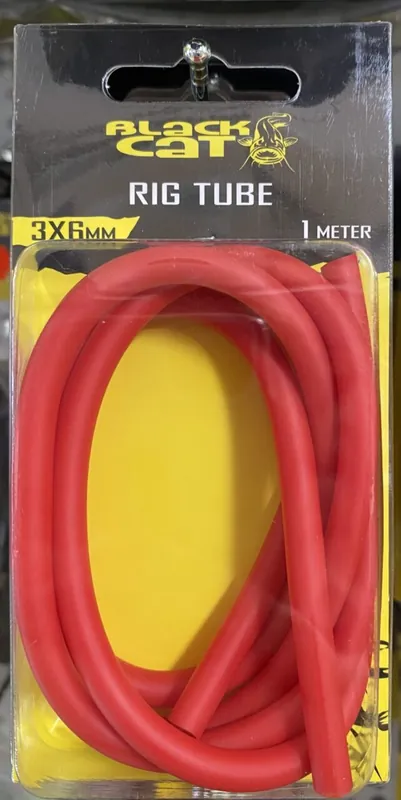 Actieprijs BLACK CAT 1,00m Black Cat Rig Tube red 1pcs 3x6mm