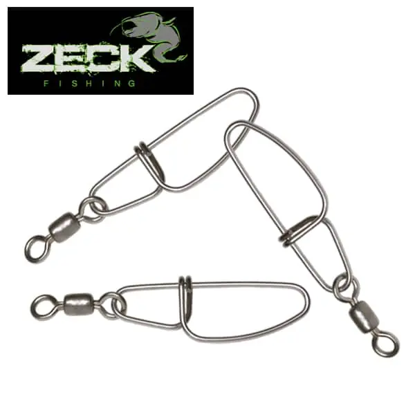 Hoge Kwaliteit ZECK FISHING Stainless Steel Swiwel + Snap 114kg