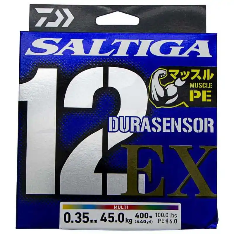 Daiwa Saltiga Durasensor 12-Braid EX+Si3 Multi-Color 400m - 0.30mm 36kg/68lb Flitsaanbieding