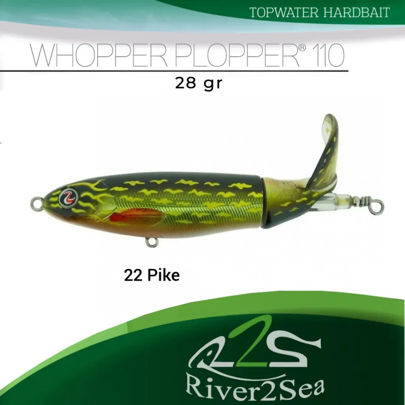 River2Sea Whopper Plopper 110 - Color 22 Pike Actieprijs
