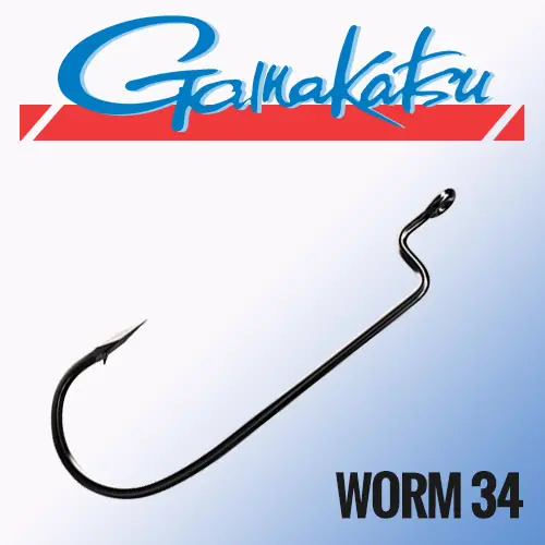 Beperkt Aanbod Gamakatsu WORM 34 Hooks Black
