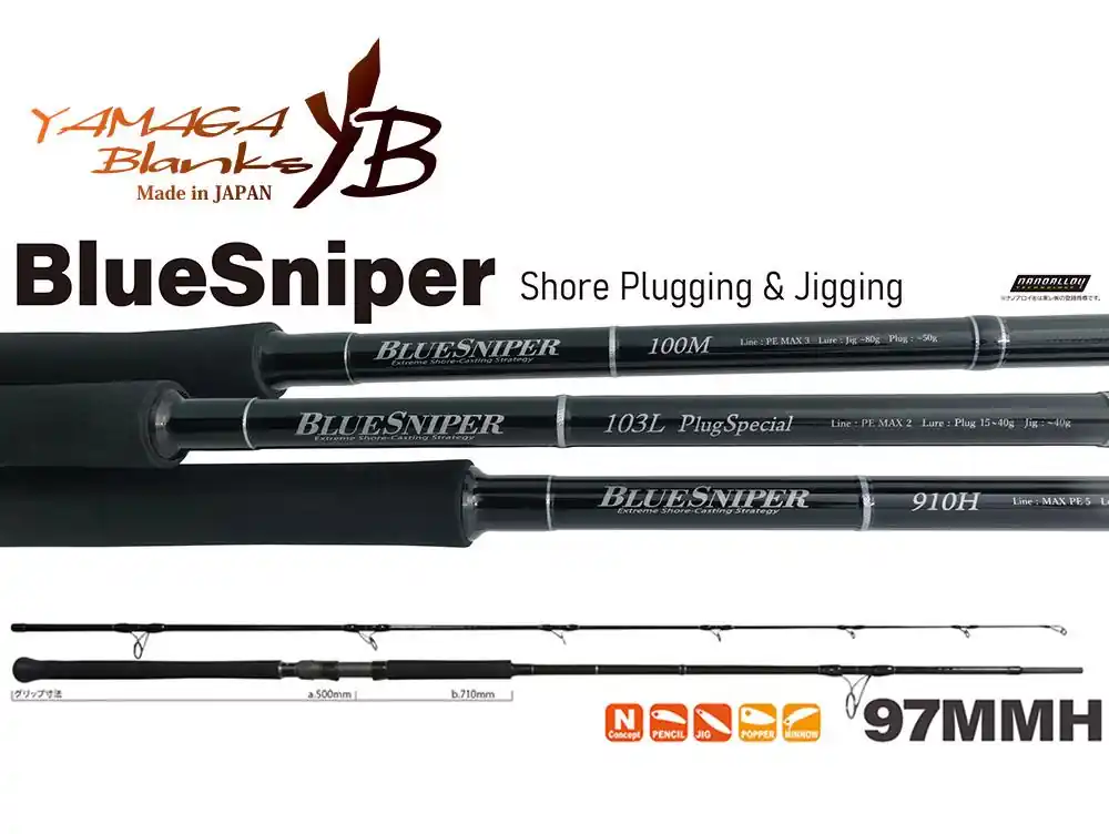 BLUE SNIPER 97MMH NANO 2.95m 100gr Speciale Aanbieding