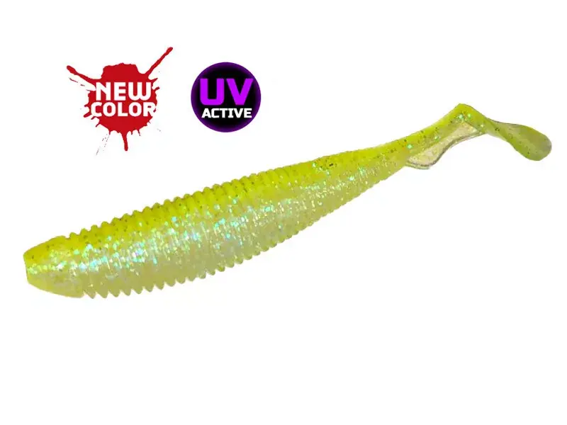 Hete Deal Molix RA Shad 3.0" FAT / 610 - UV Chartreuse / Wakasag