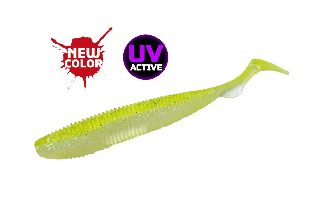 Gecertificeerd Molix RA Shad 4.5" / 610 - UV Chartreuse / Wakasagi gu