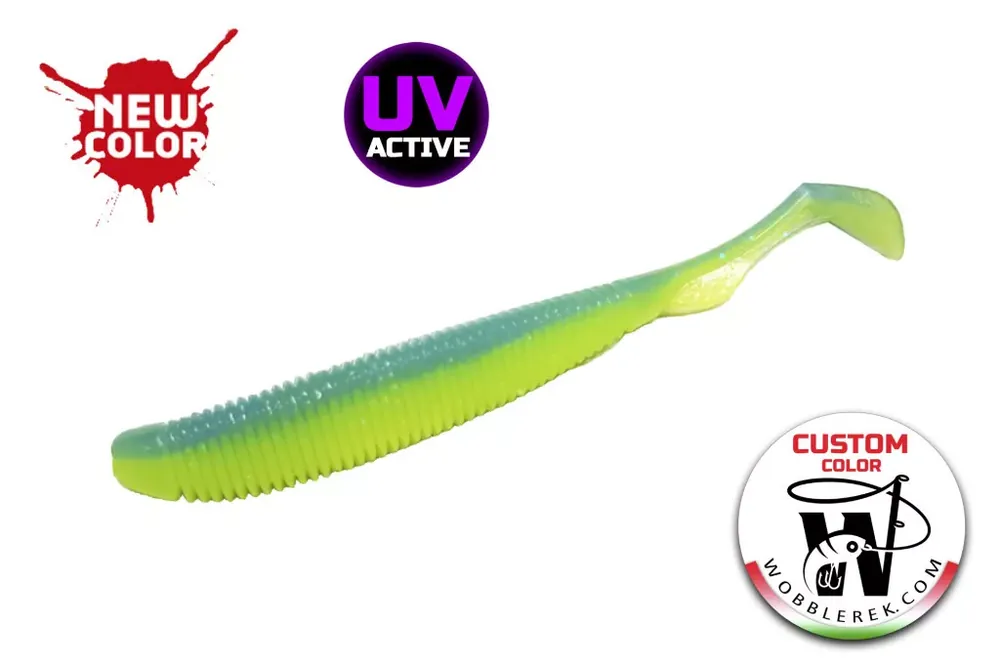 Molix RA Shad 4.5" / 686 - UV Electric Blue Chart gumi Op = Op
