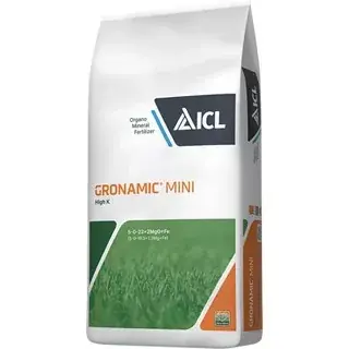 Express Levering Gronamic Mini High K 5-0-22 +2MgO+0,5Fe 25kg / 40 db raklap
