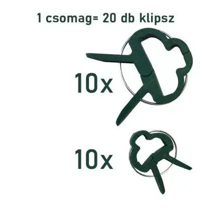 Uitverkoop Növényrögzítő klipsz 10 nagy és 10 kicsi (20 db/csomag)