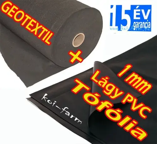Op = Op pontec lágy pvc tófólia 1 mm geotextil együtt ár m2
