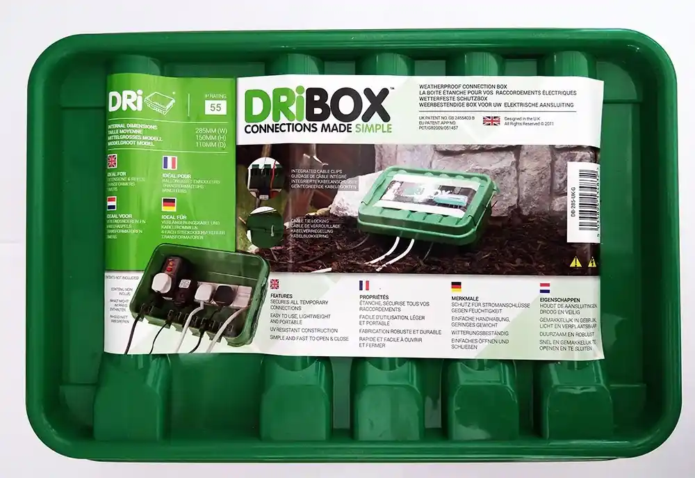 dribox 285 zöld vízálló csatlakozó doboz Uitverkoop
