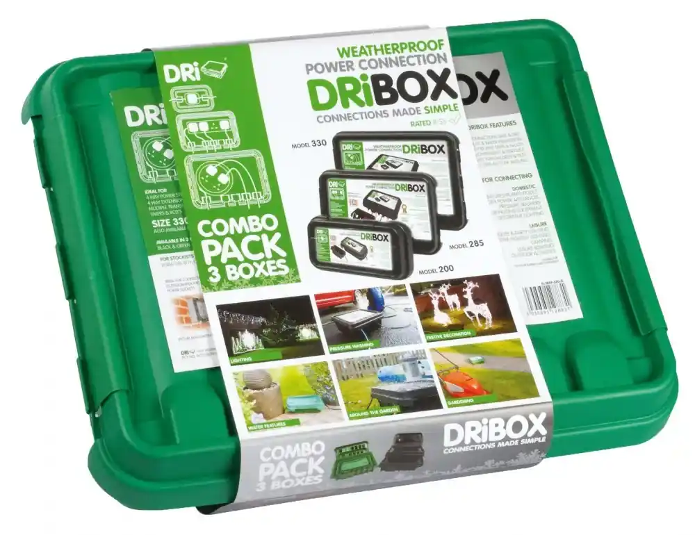 dribox 330 zöld vízálló csatlakozó doboz Superprijs