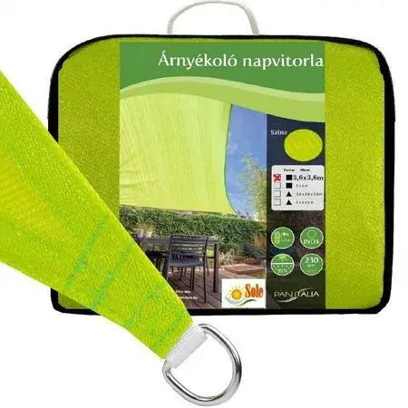 napvitorla négyzet zöld polyethylén 230g m2 Meest Verkocht