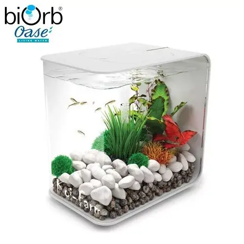biorb flow akváriumkészlet led világítással 30 liter fehér Tijdelijk Beschikbaar