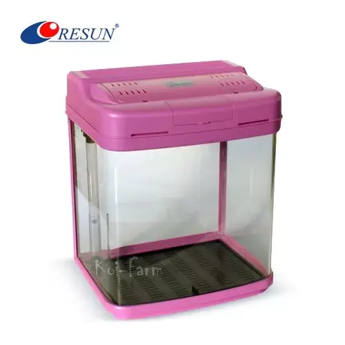 Lage Kosten komplett akvárium 22 l pink resun