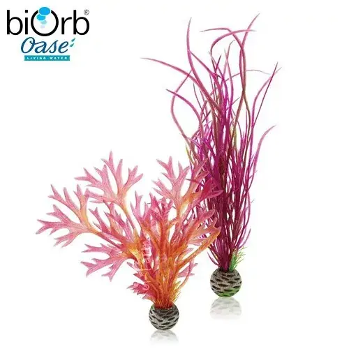 vízinövény dekoráció vörös pink közepes 2db biorb Premium