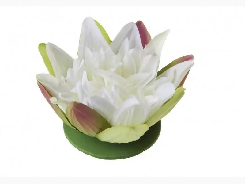 dekor lótuszvirág 13 cm fehér velda Speciale Aanbieding