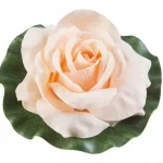 Betaalbaar dekor rózsa és levél 17 cm rózsaszín velda